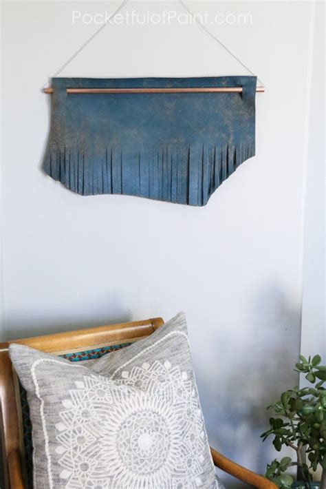 DIY leather wall hanging - Lolly Jane