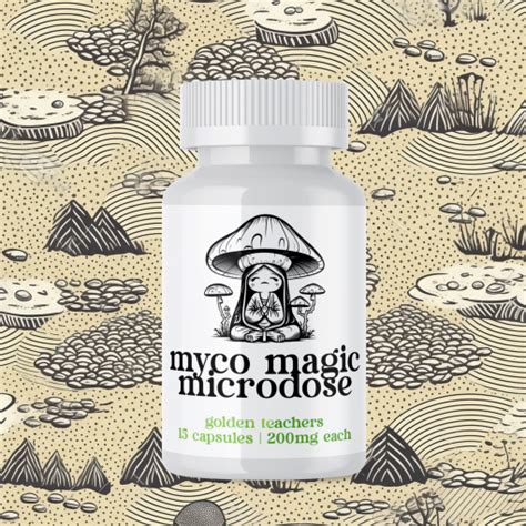 Myco Magic Microdose Golden Teachers Capsules 15 X 200mg Wavy Shrooms