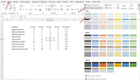 Formatear Hoja de Cálculo como Tabla en Excel Ninja del Excel