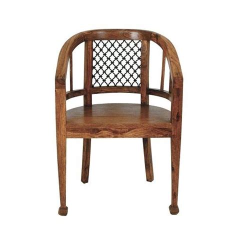 Machine Made Long Durable Elegant Look Plain Brown Wooden Chairs At