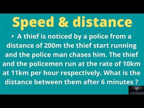 A Thief Is Noticed By A Police From A Distance Of 200m The Thief Start