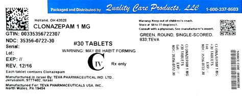 Round Green 833 833 Teva Images Clonazepam Clonazepam Ndc 35356 722