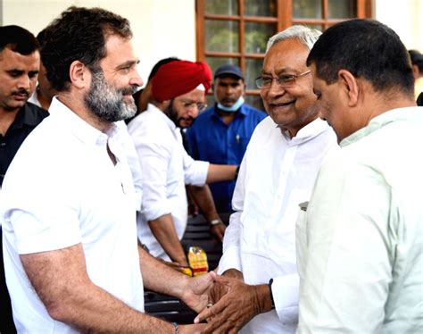 Rahul Gandhi With Bihar Cm Nitish Kumar At Congress President