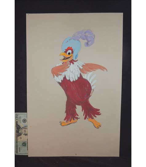 1973 Disney On Parade Mickeys Revue Clara Cluck Chicken Hand Drawn