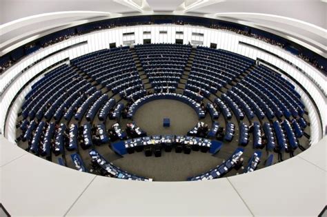 Vista Dall Alto Dell Emiciclo Del Parlamento Europeo