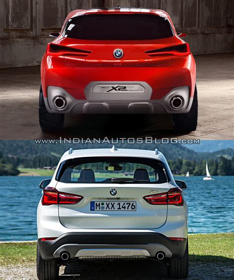 BMW X2 vs. BMW X1 rear image