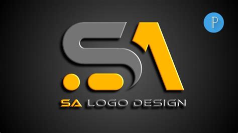 How To Make Sa Logo Design In Pixellab Professional Logo Design