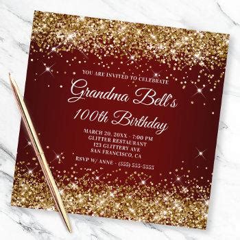 100th Birthday Invitations 21 Candles