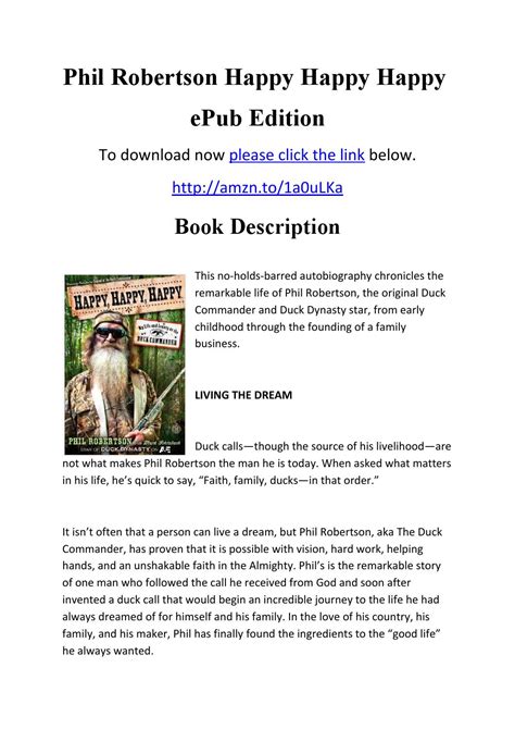 Phil Robertson Happy Happy Happy ePub Edition by HappyHappyReview10 - Issuu