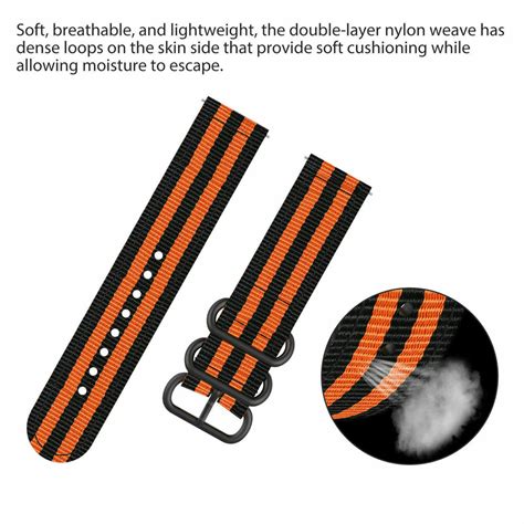 Polar Ignite Nylon Schnallenarmband Schwarz Orange