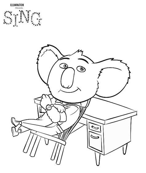 Sing movie coloring pages