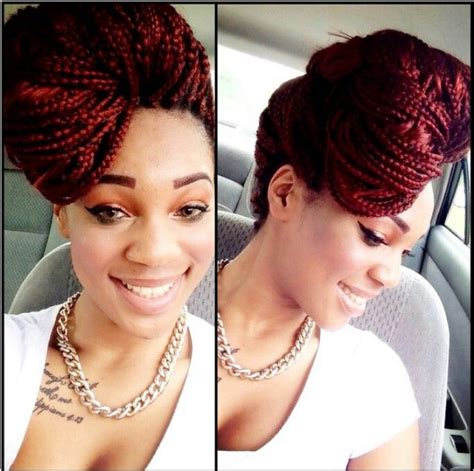 Top 20 Box Braids Updo Hairstyles Natural Hair Styles Braided