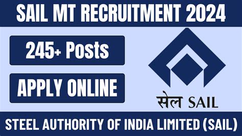 SAIL Management Trainee Recruitment 2024 Check Notification