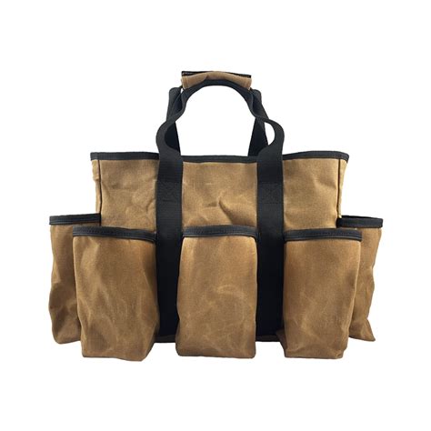 Wholesale Custom 17 Inch Waxed Canvas Tool Tote Bag - IRONLAND