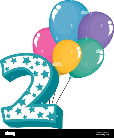 Number 2 Birthday Clipart