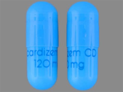 Pill Finder Cardizem CD 120 Mg Blue Capsule Shape Medicine