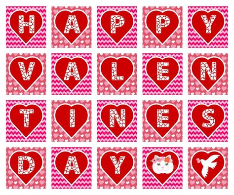 7 Best Valentines Printable Banner Templates Pdf For Free At