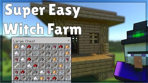 Witch Farm Tutorial Minecraft Bedrock Youtube