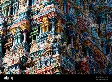 Detail, Minakshi Temple, Madurai, Tamil Nadu, South India, India, Asia Stock Photo - Alamy