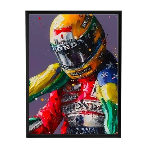 Quadro Decorativo Ayrton Senna Sala Escritório no Shoptime