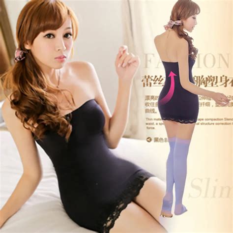 Women Sexy Seamless Firm Tummy Control Full Dress Skirt Slip Body