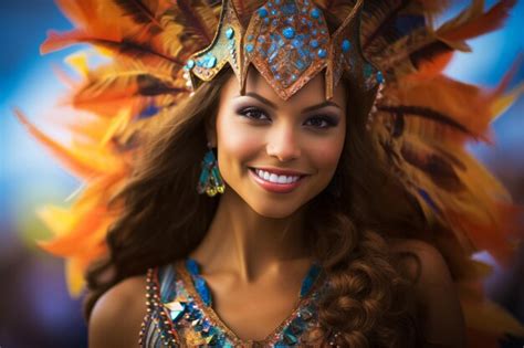 Premium Photo | Rio Carnival Dancer in Vibrant Costume