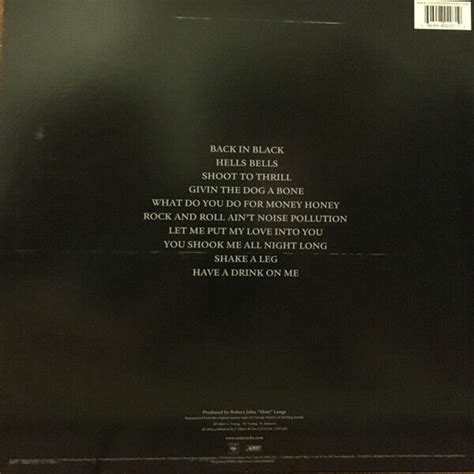 Acdc Back In Black Vinyl Lp Album Reissue Remastered Stereo