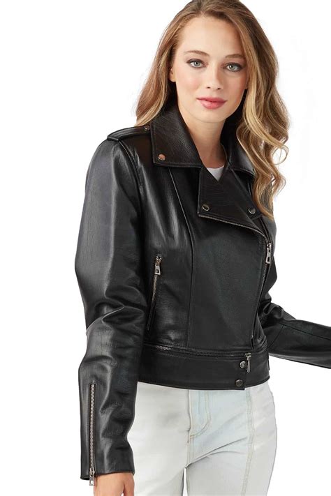 Alice Women S 100 Real Black Leather Sport Jacket