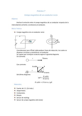 Campo magnético de un conductor recto PDF