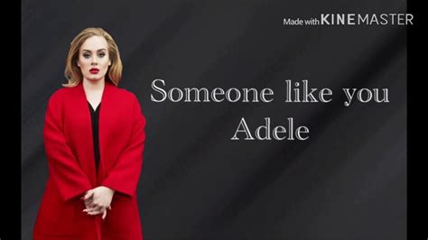 Someone Like You Lyrics Adele Youtube