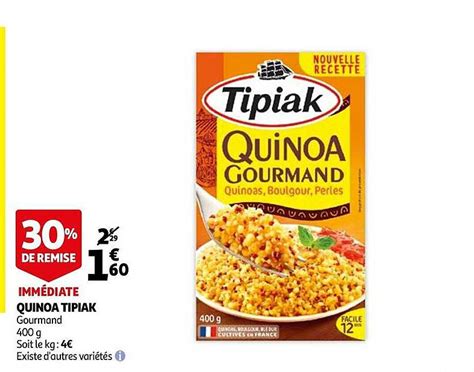 Promo Quinoa Tipiak Chez Auchan ICatalogue Fr