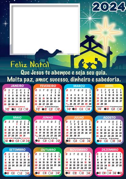 Arte Digital Calendario Feliz Natal Jesus Te Abencoe Elo