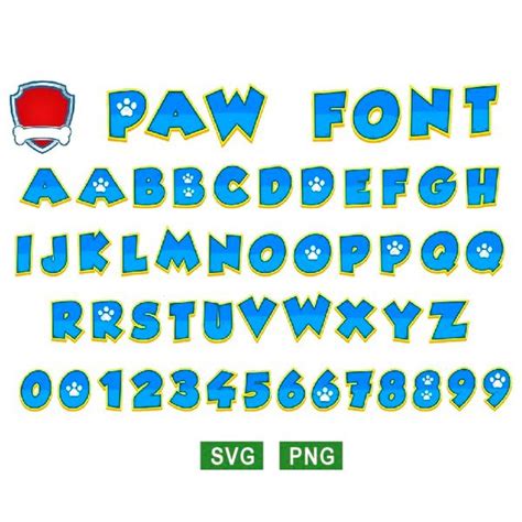 paw patrol font svg, paw patrol alphabet svg, paw patrol fon - Inspire Uplift