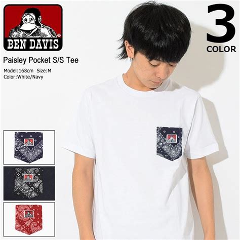 ベンデイビス BEN DAVIS Tシャツ 半袖 メンズ ペイズリー ポケット C 8580062 Paisley Pocket S S