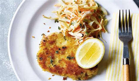 Crispy Lemon Garlic And Thyme Pork Escalope Quick Dinner Recipe