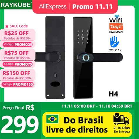 Raykube H Eletr Nico Digital Door Lock Tuya Smart Lock Wi Fi Tt Lock