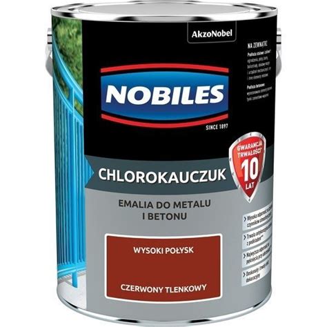 Chlorokauczuk 5L CZERWONY TLENKOWY Nobiles Farba Emalia