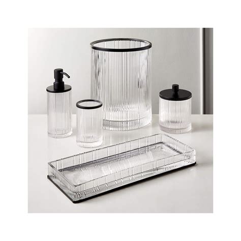 Athena Ribbed Glass Bathroom Accessories Nube Lifestyler Online Shopping