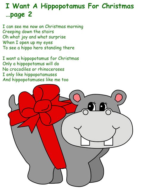 Hippopotamus For Christmas Song Festive Christmas Music