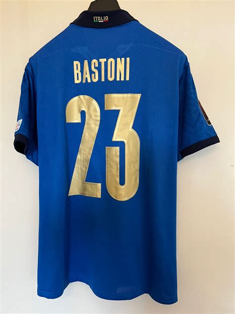 Bastoni S Match Shirt Italy North Macedonia Charitystars