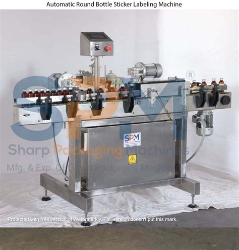 SS 50 Hz Automatic Round Bottle Sticker Labeling Machine Plc Model