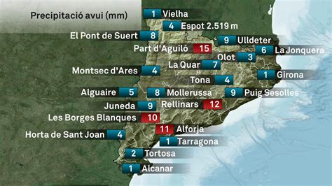 El Temps On Twitter Mapa De Pluja Acumulada Avui Fins A Les 19 30 H