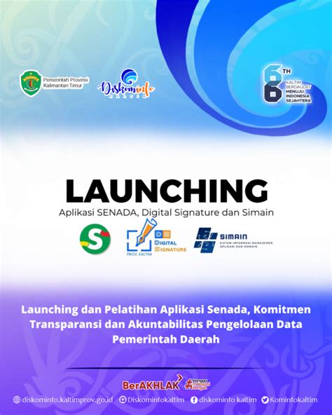 Launching Dan Pelatihan Aplikasi Senada Komitmen Transparansi Dan