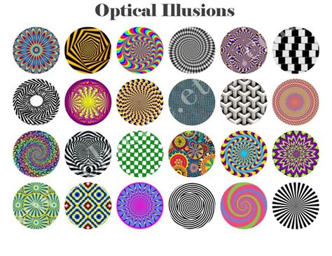 Psychedelic OPTICAL ILLUSION CIRCLES Craft Circles Instant - Etsy