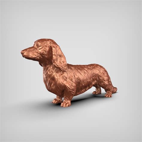 Long Haired Dachshund Stl File D Print Model V Etsy