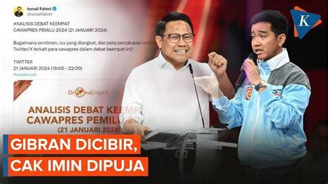 Gibran Mendapat Cibiran Tertinggi Saat Debat Cak Imin Banjir Pujian