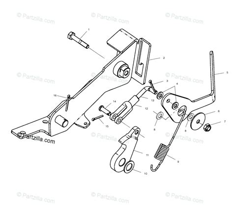 Polaris Atv 1999 Oem Parts Diagram For Foot Brake H50ea