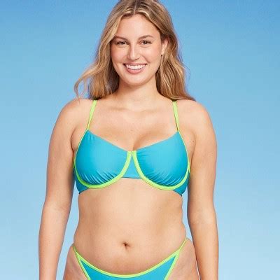 Women S Colorblock Underwire Bikini Top Wild Fable Target