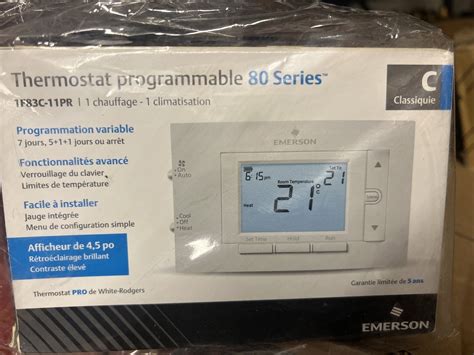 Emerson 1f83c 11pr 7 Day Programmable Back Lit Digital Thermostat White 80 Serie 786710551635 Ebay