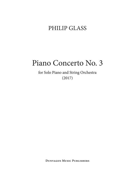 Glass Piano Concerto No 3 By Scoresondemand Issuu